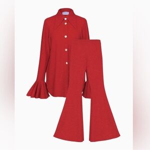 Sleeper Lurex Luxury Bell Sleeve Lounge Set